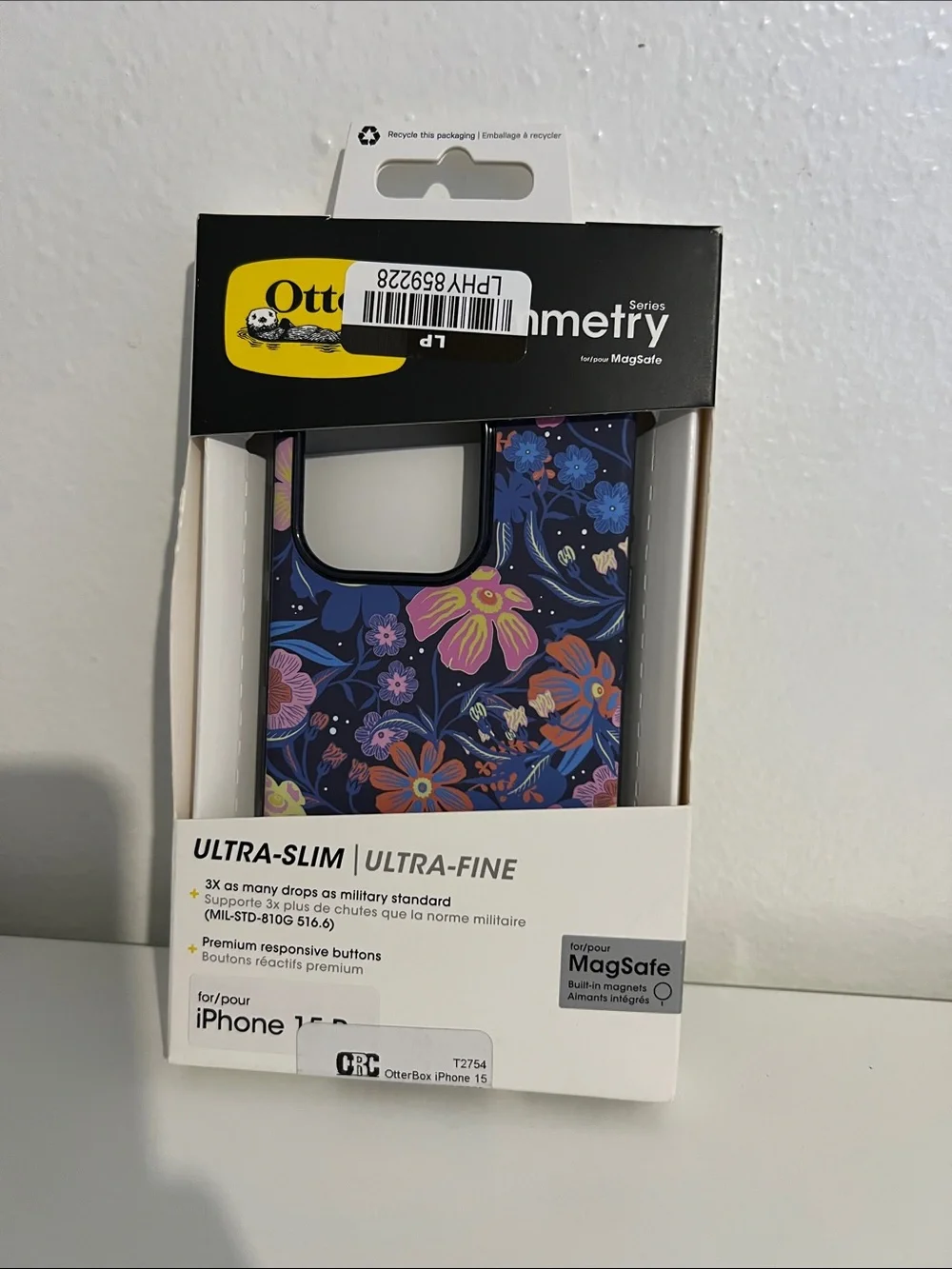 OtterBox Symmetry Floral iPhone Case - Navy with Multicolor Flowers